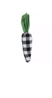 
              Set of 8 - Small Black & White Gingham Carrots
            