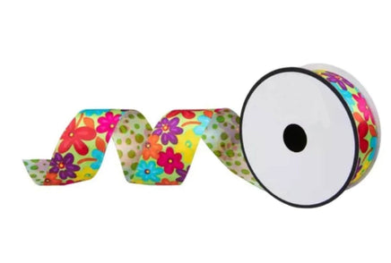 Floral Double-Face Satin Ribbon - 1 1/2"