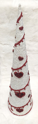 Red and White Valentine Cone