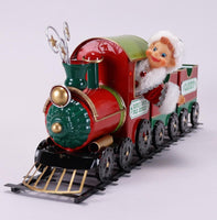 
              Metal Train with Elf Ornament
            