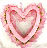 
              Pink Flower Hanging Heart Decor
            