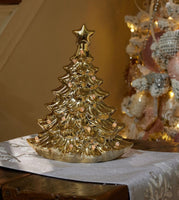 
              Gold Ceramic Christmas Tree Accent Light
            