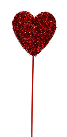 Glitter Heart Foam Picks