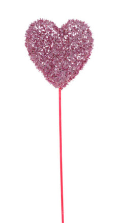 Glitter Heart Foam Picks