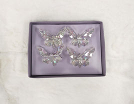 Set of 4 Iridescent Butterfly Clip Ornaments