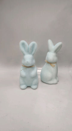 Pastel Blue Flocked Bunnies