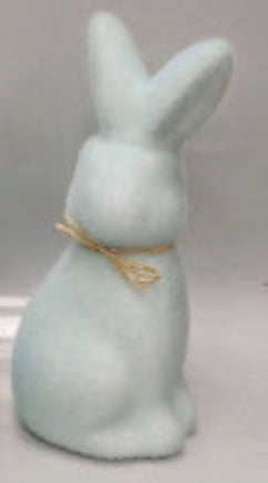 Pastel Blue Flocked Bunnies