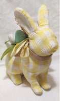 
              Yellow Plaid Sitting Easter Bunny
            