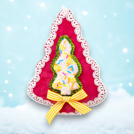 7.5" Pink Cookie Tree Ornament