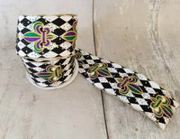 
              Mardi Gras Harlequin Fleur de Lis Ribbon - 2.5"X10yds
            