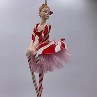 
              6" Peppermint Ballerina Ornament
            