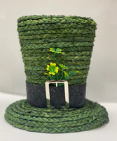 
              Green Straw St. Patricks Day Hat 8.5" Tall
            