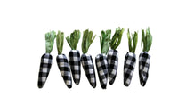 
              Set of 8 - Small Black & White Gingham Carrots
            