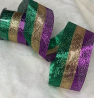 
              Glitter Mardi Gras Wired Ribbon - 2.5"X3yd
            