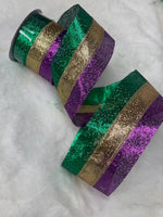 
              Glitter Mardi Gras Wired Ribbon - 2.5"X3yd
            