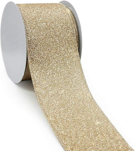 Gold Glitter Ribbon- 2.5"X5yd