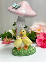 
              Pink Mushroom with Ducks
            