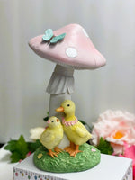 
              Pink Mushroom with Ducks
            