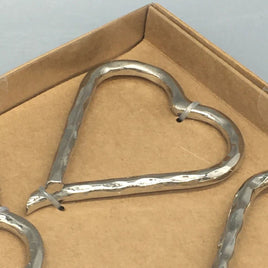 4pk Silver Heart Napkin Rings