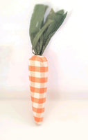 
              Set of 8 - Small Orange & White Gingham/Plaid Carrots
            