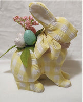 
              Yellow Plaid Sitting Easter Bunny
            