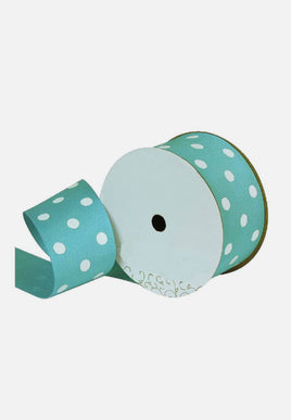 Diamond Blue Polka Dot Ribbon-1.5"X3yd