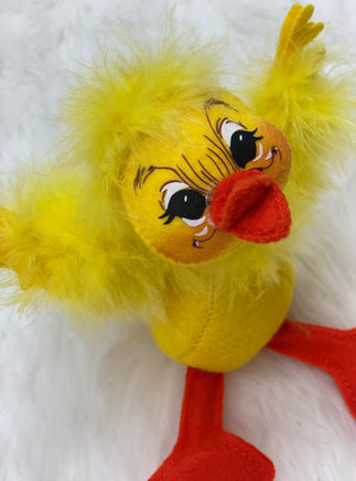 6" Fluffy Yellow Duck