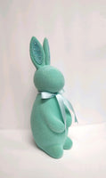 
              15" Turquoise Flocked Bunny with Pearls
            