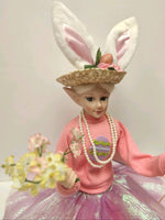 
              24" Pink & Iridescent Easter Bunny Elf Doll
            