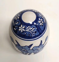 
              Blue & White Ceramic Egg Decor
            