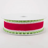 
              Red Velvet & Lime Ball Trim Christmas Ribbon- 1.5"X5yd
            