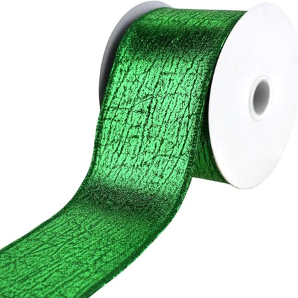 Crackled Green Ribbon- 2.5"X5yd