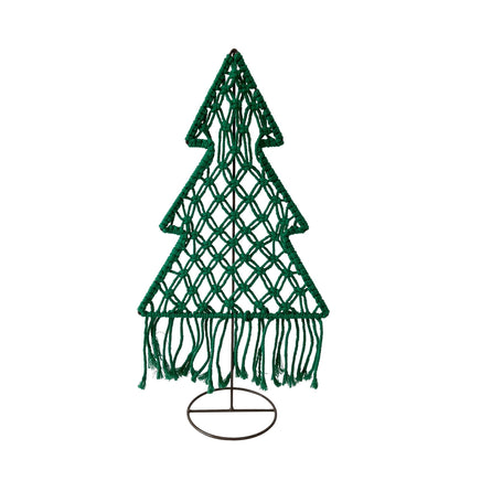 18" Green Macramé Christmas Tree