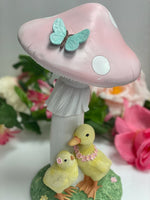 
              Pink Mushroom with Ducks
            