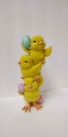 
              Flocked Baby Chicks with Easter Eggs
            