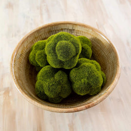 Small Flocked Artificial Moss Balls for Centerpieces - Set of 3