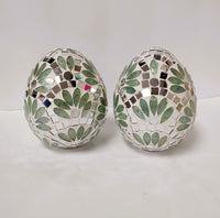 
              Set of 2 Green & White Eggs
            