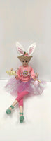 
              24" Pink & Iridescent Easter Bunny Elf Doll
            