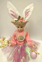 
              24" Pink & Iridescent Easter Bunny Elf Doll
            