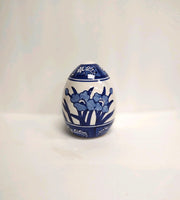 
              Blue & White Ceramic Egg Decor
            