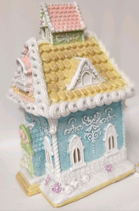 Light Up Pastel Easter Gingerbread House