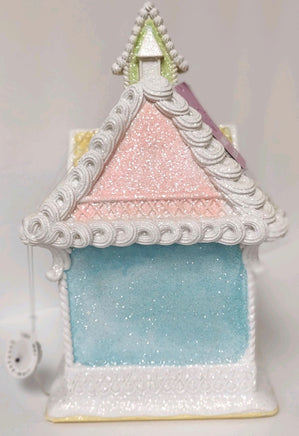 Light Up Pastel Easter Gingerbread House