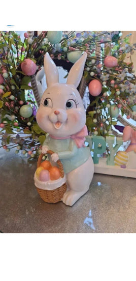 Bunny with Easter Basket Decor