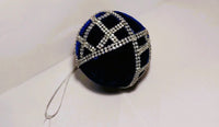 
              Blue & Silver Jeweled Ball Ornament
            