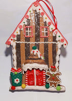 
              11" Peppermint Candy Gingerbread House Ornament
            