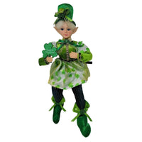 
              16" St. Patrick's Day Top Hat Elf Doll Shelf Sitter
            