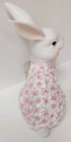 
              Pink Floral Sitting Easter Bunny
            