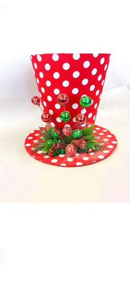 Polka Dot Christmas Hat Decor