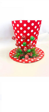 Polka Dot Christmas Hat Decor