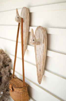 Carved Wooden Duck Coat Rack